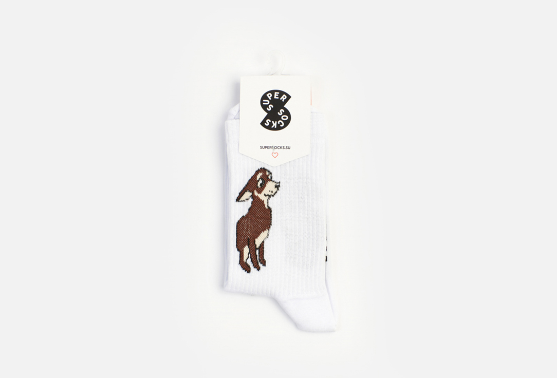 Носки SUPER SOCKS Хвостик паттерн 40-45 мл носки super socks white 40 45 размер