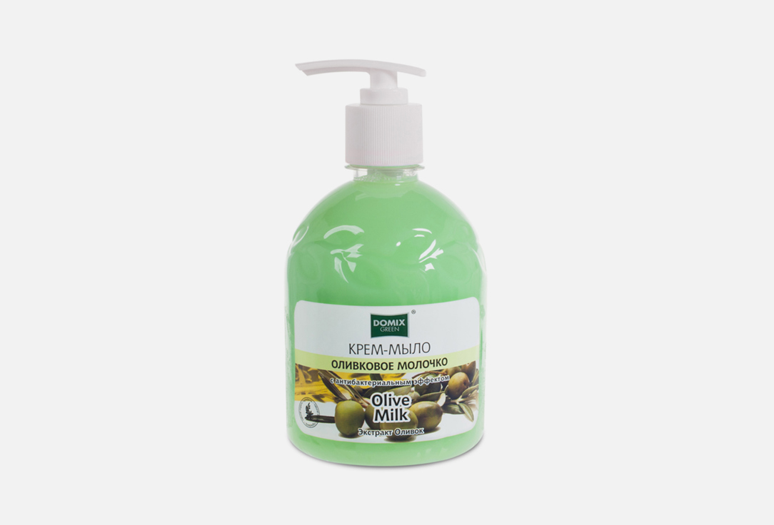 Крем-мыло DOMIX GREEN Оливковое молочко 500 мл средства для ванной и душа domix green крем мыло морской прибой