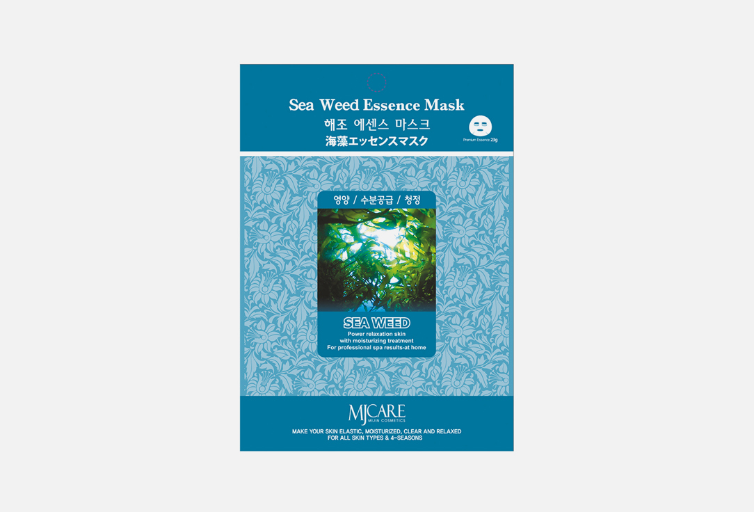 маска тканевая морские водоросли mj care sea weed essence mask 23г Маска тканевая для лица MIJIN CARE Facial mask with Sea weed 23 г
