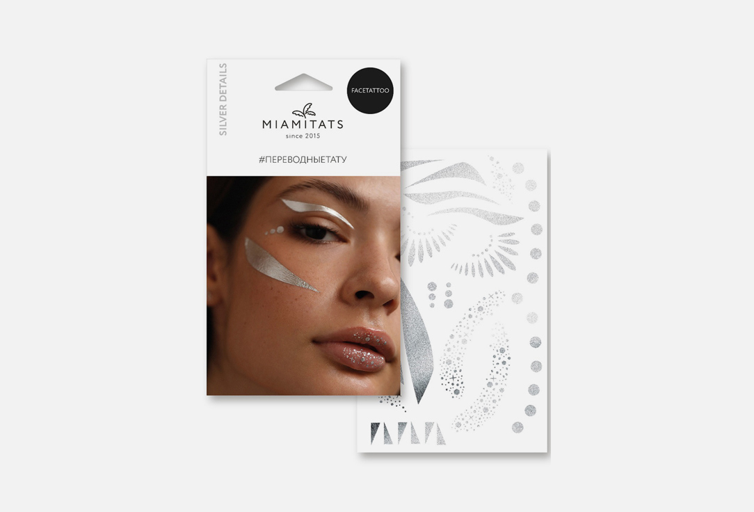 

Набор переводных тату MIAMITATS, Silver Details 1 шт