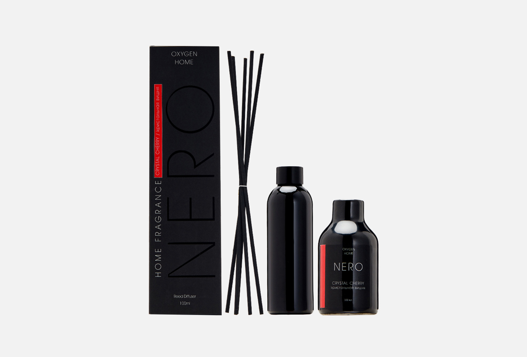

Диффузор с фибровыми палочками OXYGEN HOME, Nero Crystal cherry 100 мл