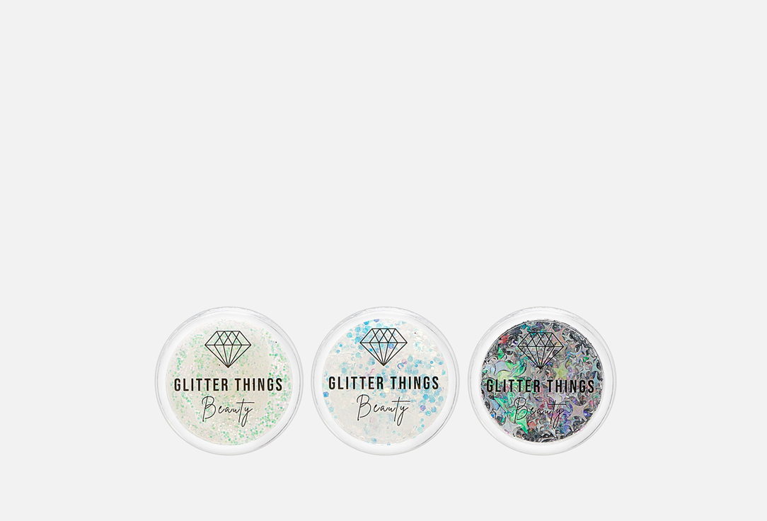 Набор гель-глиттеров GLITTER THINGS BEAUTY №2 3 шт