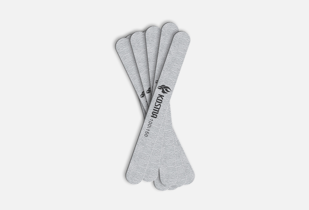 Набор пилок для ногтей 100/150 KOSMA Large gray plastic base 50 шт