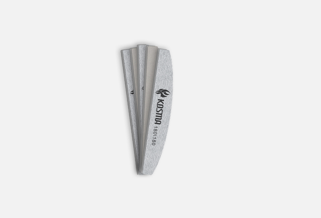 Пилка-баф для ногтей 180/180 KOSMA small gray plastic base 