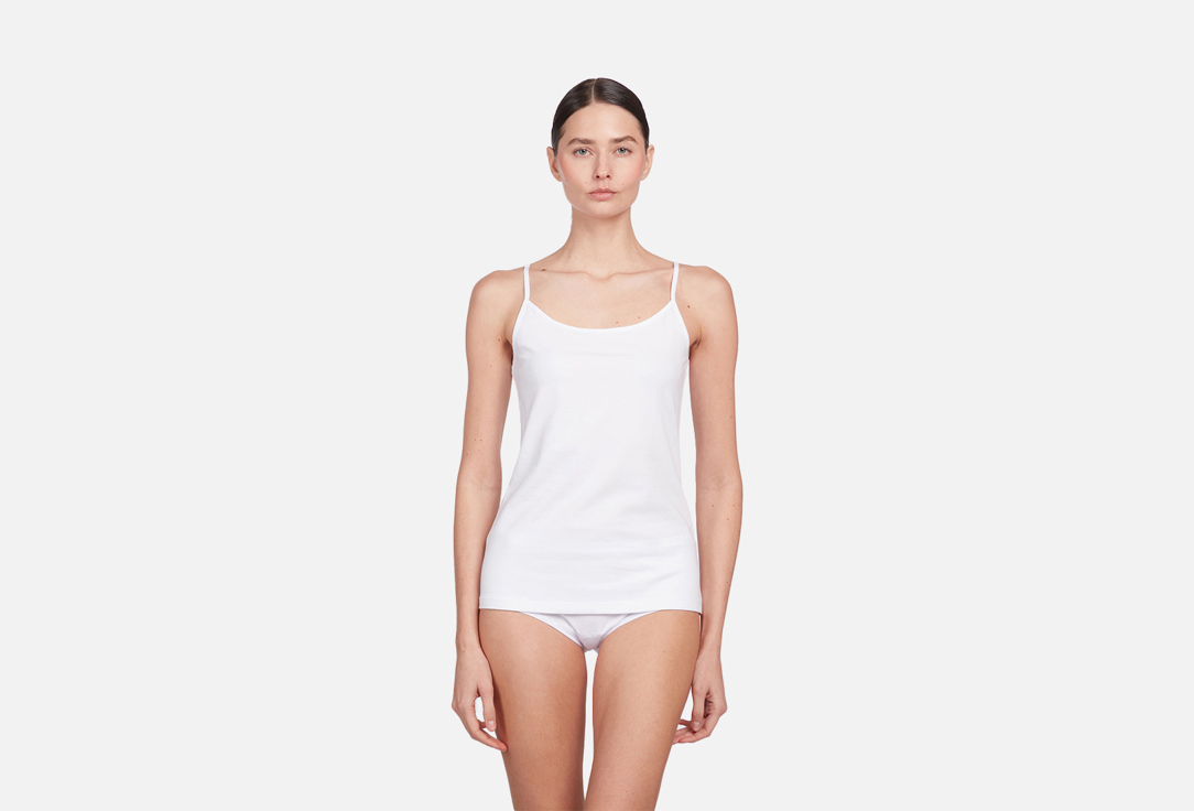 Изображение товара Женская майка-топ INNAMORE Acacia bianco из хлопка на тонких бретелях