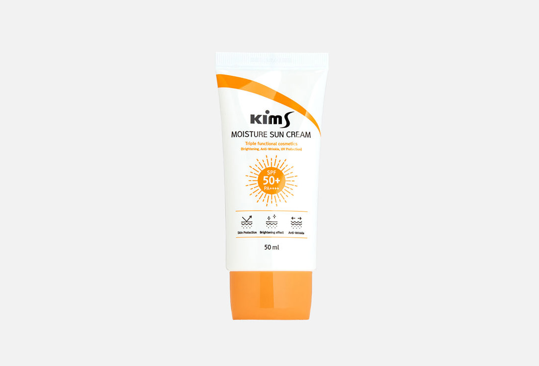 цена Увлажняющий солнцезащитный крем для лица KIMS Moisture Sun Cream SPF 50+ PA++++ Triple Function 50 мл