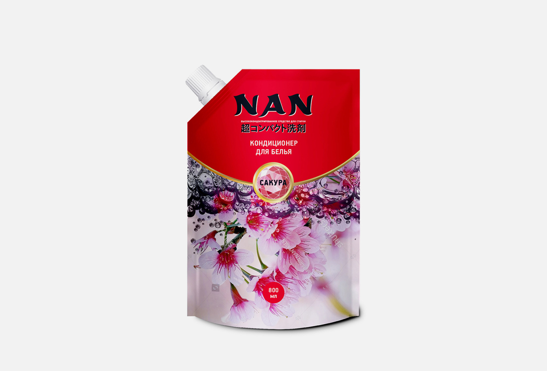 Концентрированный мультикапсульный кондиционер для белья сменный блок Nan с ароматом японской сакуры 