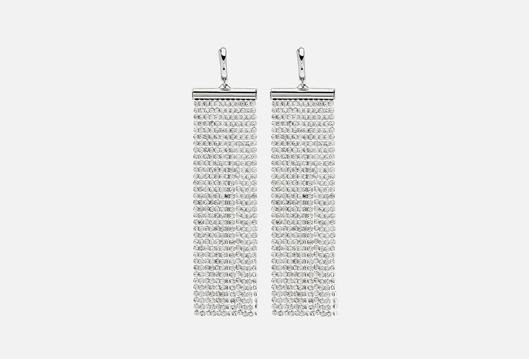 Изображение товара Серьги-кольца с подвесками из кристаллов и серебряным покрытием MARISOFI Shanti Velita