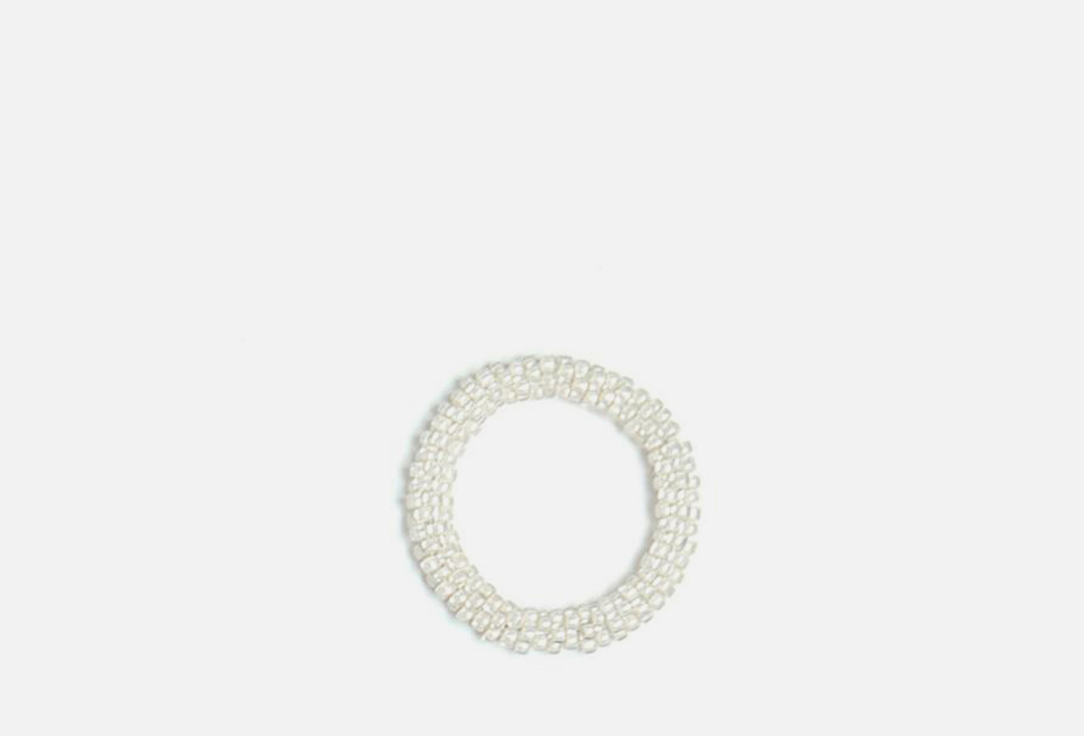 кольцо MARISOFI Simple beaded ring White 1 шт aqua золотистая цепь из шариков с зеленым сердечком