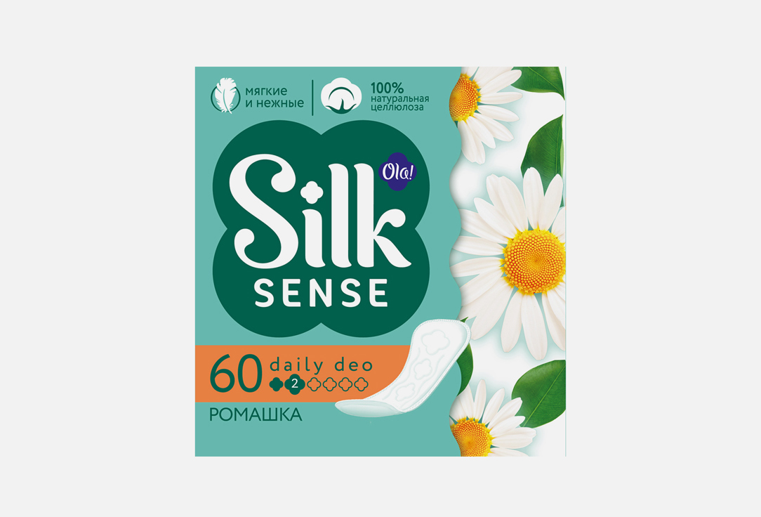Прокладки ежедневные OLA Ромашка 60 шт мусс для интимной гигиены с миндальным маслом ola silk sense 150 мл
