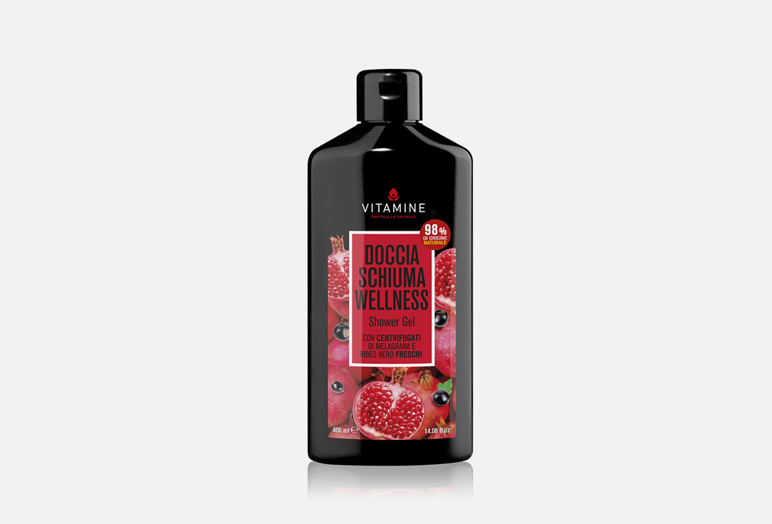 Гель для душа L'ERBORISTICA Vitamine-welness Pomegranate and Black currant 400 мл