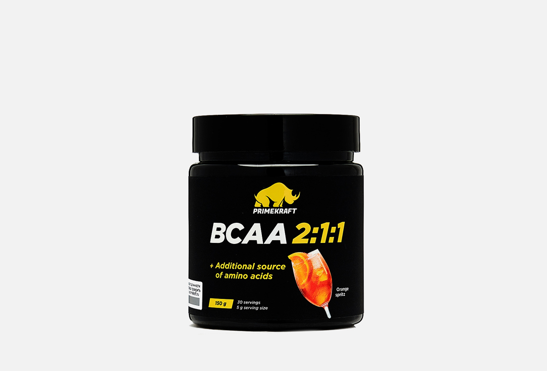 Биологически активная добавка PRIME KRAFT BCAA 2:1:1, апельсиновый спритц 150 г биологически активная добавка vplab bcaa 8 1 1 апельсин 300