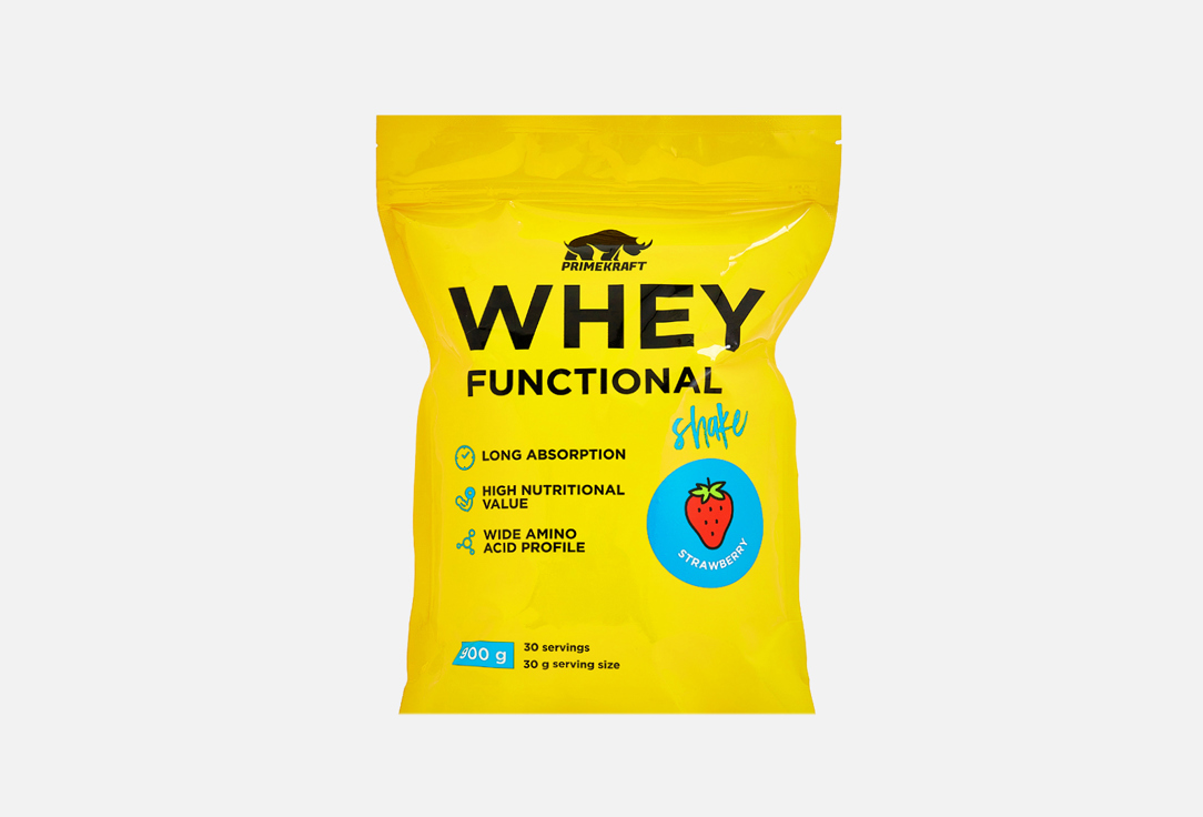 Изображение товара Коктейль протеиновый Prime Kraft Whey Functional Shake, Клубника
