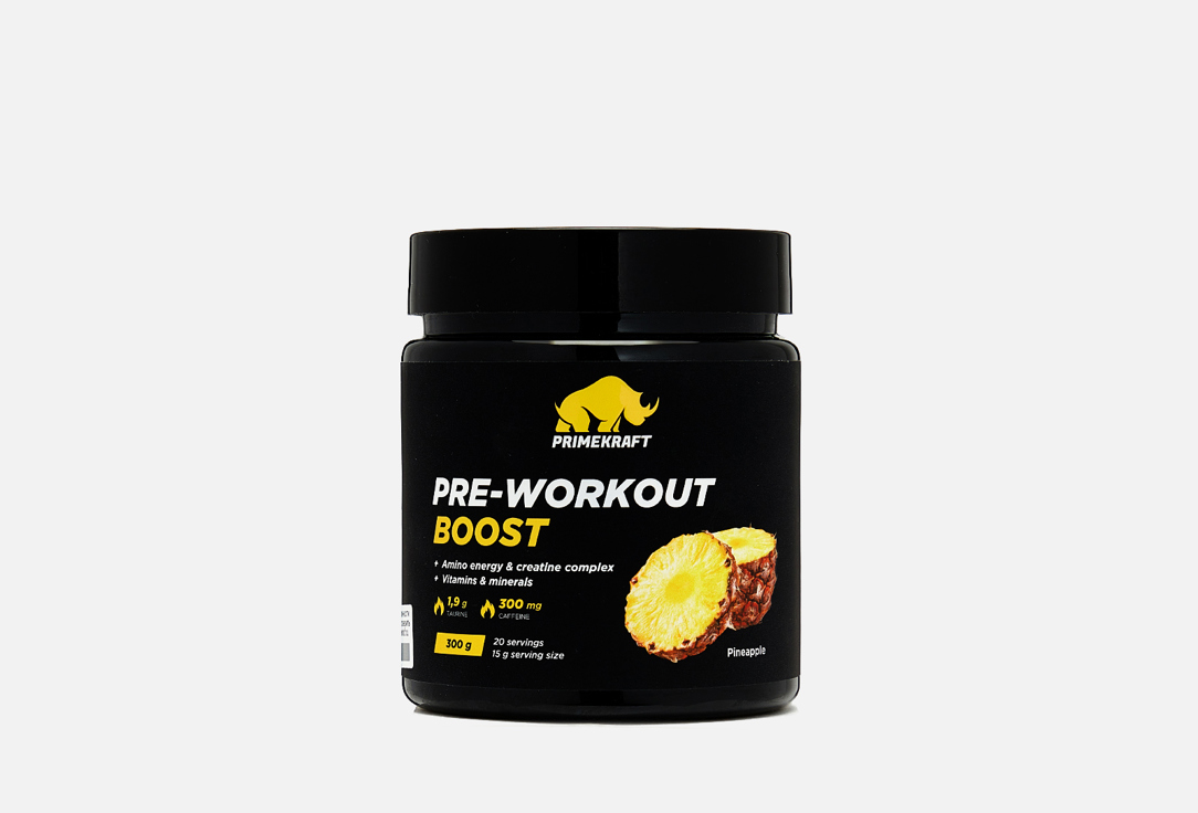 Изображение товара Предтренировочный комплекс Prime Kraft Pre-Workout Boost ананас 300 г для энергии и выносливости