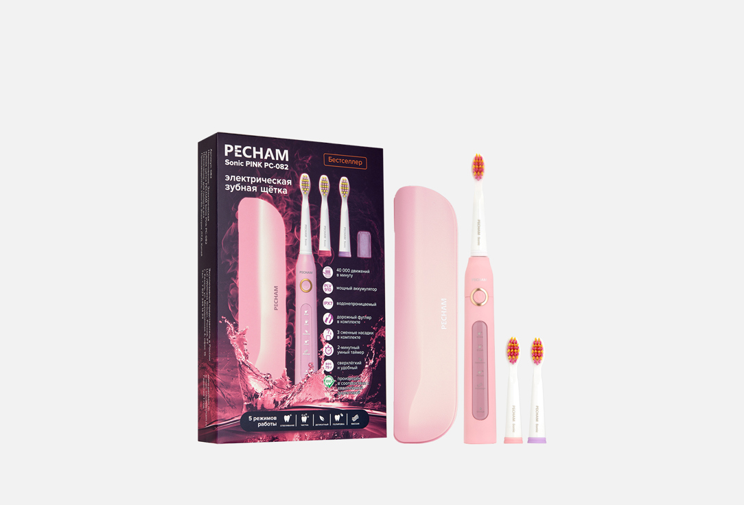 Изображение товара Электрическая зубная щетка PECHAM PC-082 Sonic 5 режимов водонепроницаемая