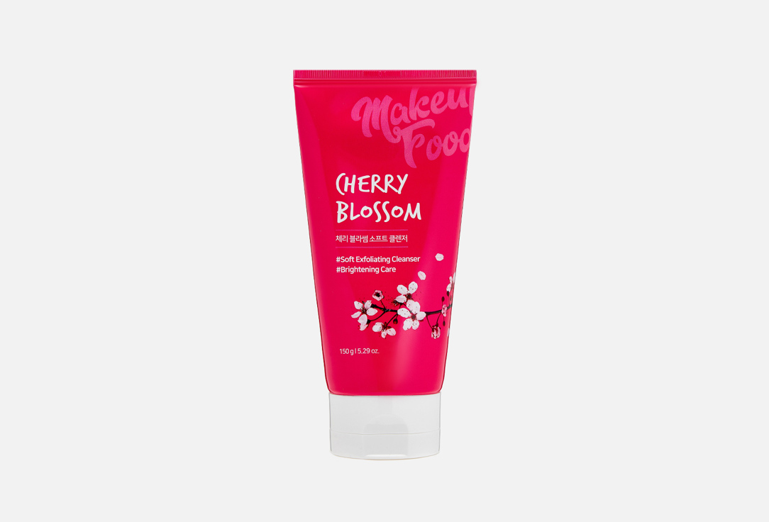 Пенка c экстрактом сакуры для улучшения тона кожи Makeupfood Cherry Blossom Soft Cleanser 