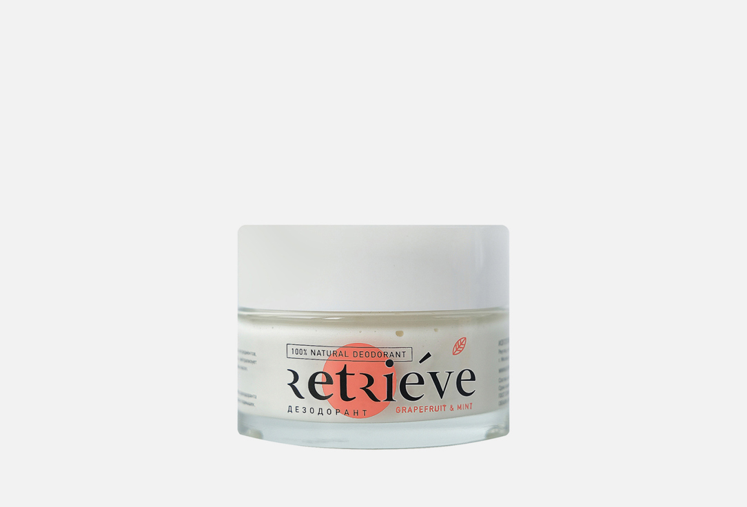 Изображение товара Натуральный Дезодорант, кремовый Retrieve conscious cosmetics Grapefruit and Mint