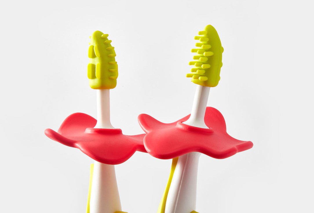 Набор: зубные щетки-массажеры для малышей Roxy-kids Зеленый 