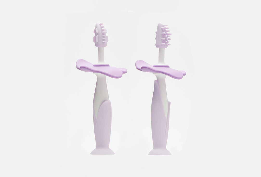 Набор: зубные щетки-массажеры для малышей ROXY-KIDS Лавандовый 2 шт цена и фото