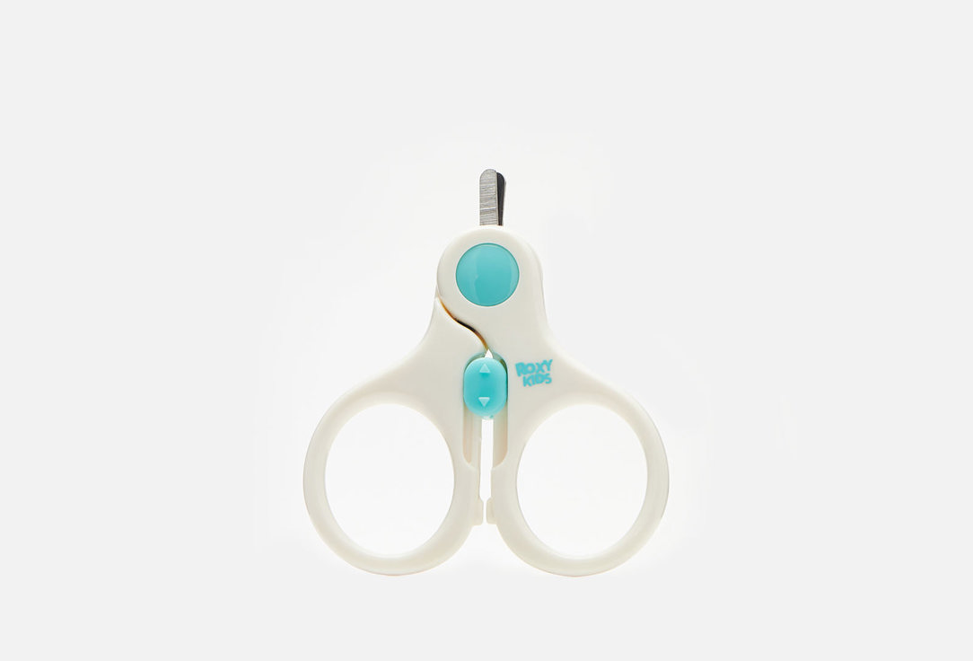 Маникюрные ножницы для новорожденных с замочком ROXY-KIDS Цвет голубой 1 шт ножницы chicco голубые 1 шт
