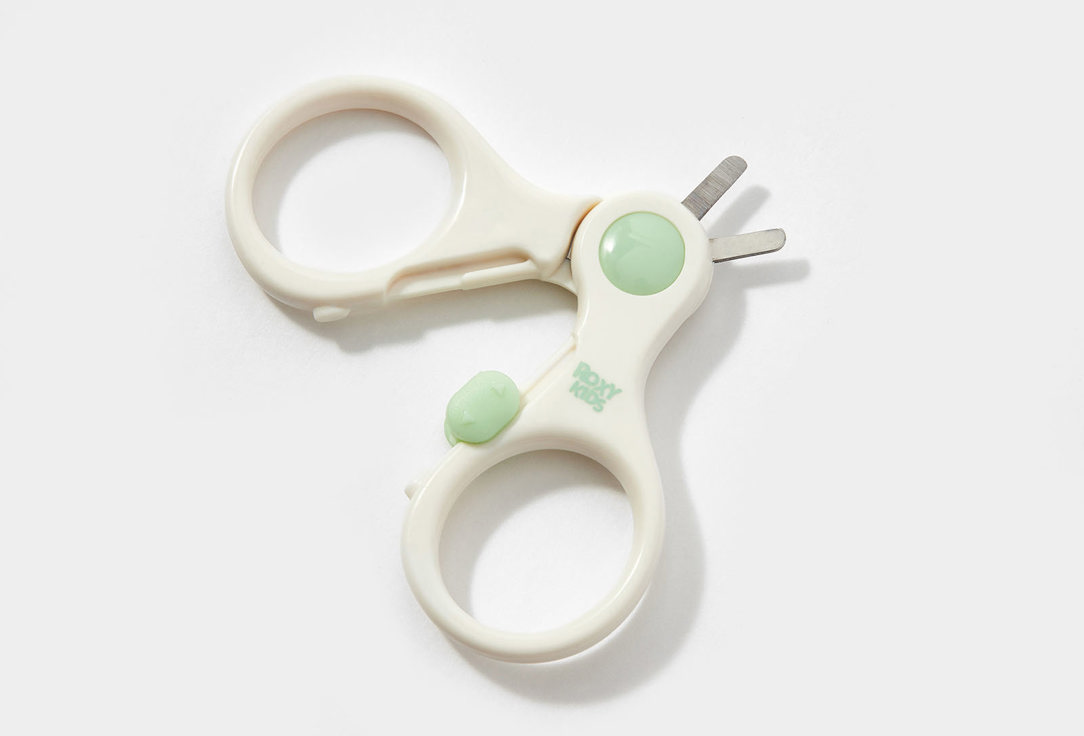 Маникюрные ножницы для новорожденных с замочком Roxy-kids цвет мятный 