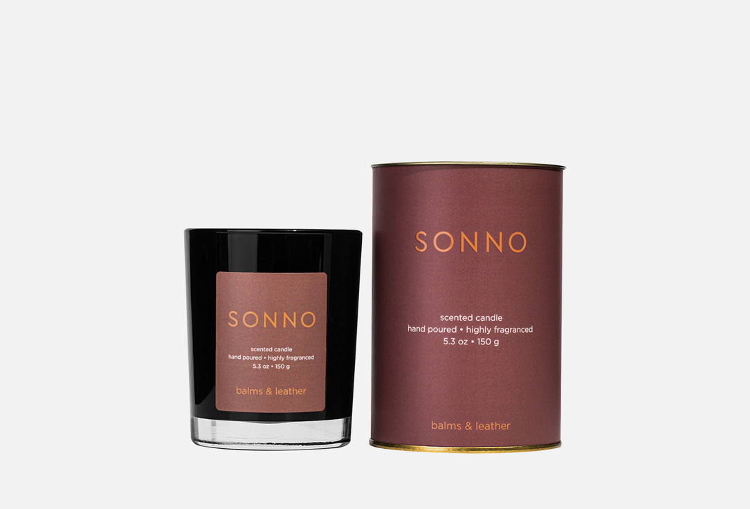 Ароматическая свеча SONNO Balms & Leather 150 г