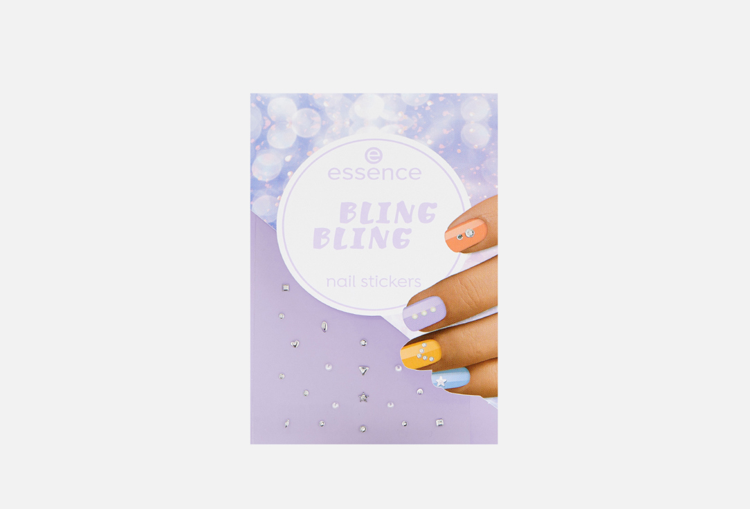 

Наклейки для ногтей ESSENCE, Серебряный, BLING BLING nail stickers 28 шт