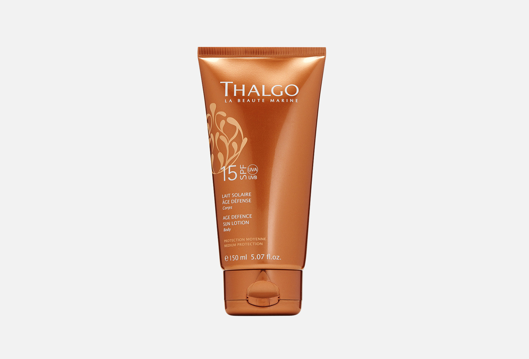 Антивозрастное солнцезащитное молочко для тела SPF15 THALGO AGE DEFENCE SUN LOTION  150 мл