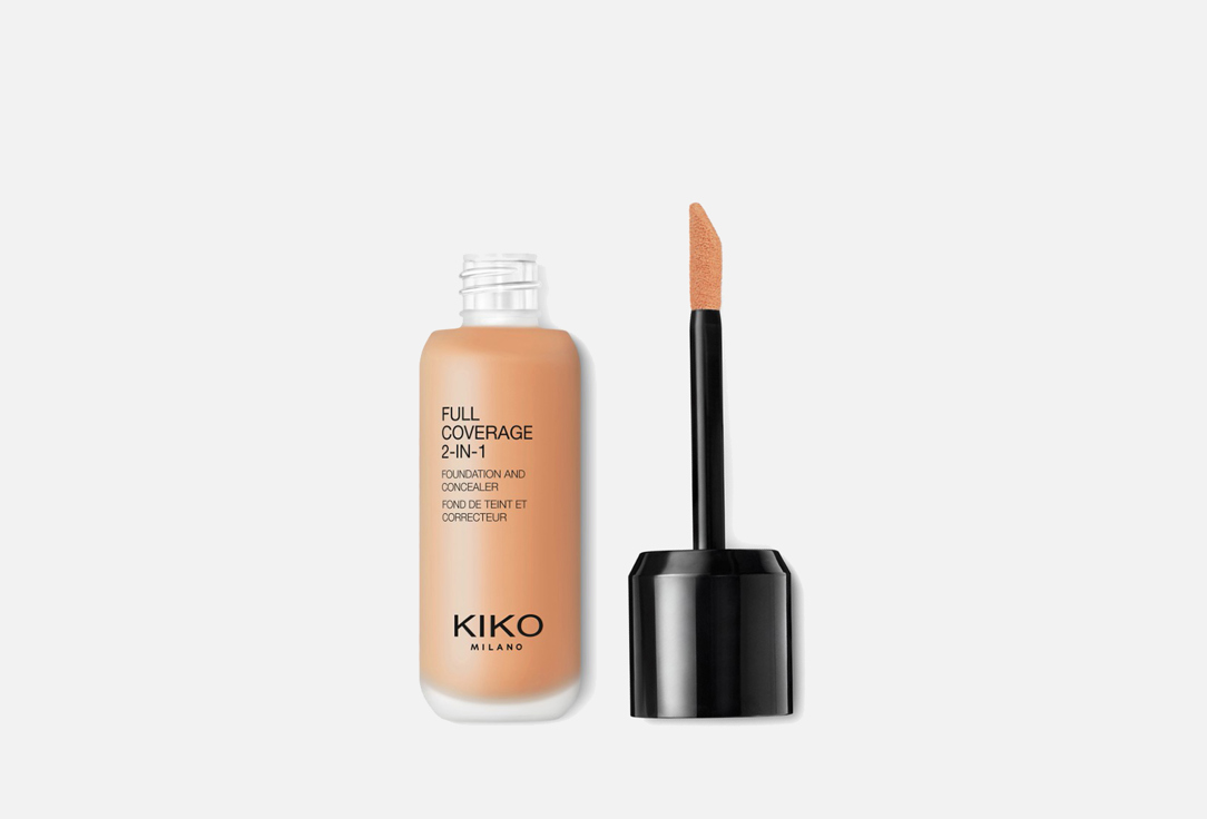 Тональная основа для лица KIKO MILANO FULL COVERAGE 2-in-1 FOUNDATION & CONCEALER 25 г kiko milano тональная основа тон 15 warm beige