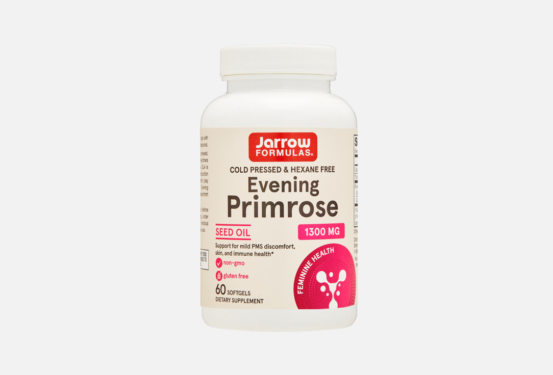 Омега 6 JARROW FORMULAS Evening Primrose 1300 mg из масла примулы вечерней 60 шт биологически активная добавка jarrow formulas theanine 200 mg 60 шт