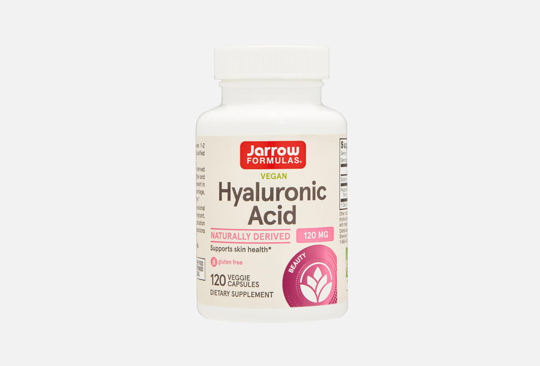 БАД для красоты кожи JARROW FORMULAS Hyaluronic Acid 120 шт jarrow formulas acetyl l carnitine 500 mg 120 veggie caps