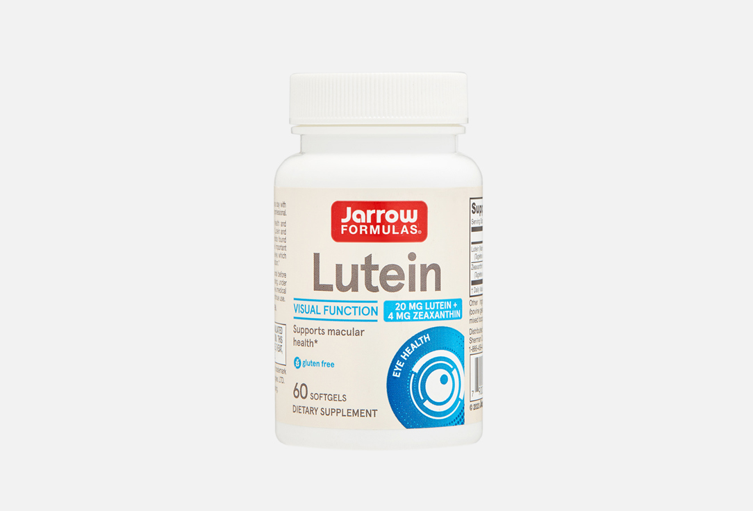 БАД JARROW FORMULAS Lutein 20 мг 60 шт jarrow formulas k right 60 мягких таблеток