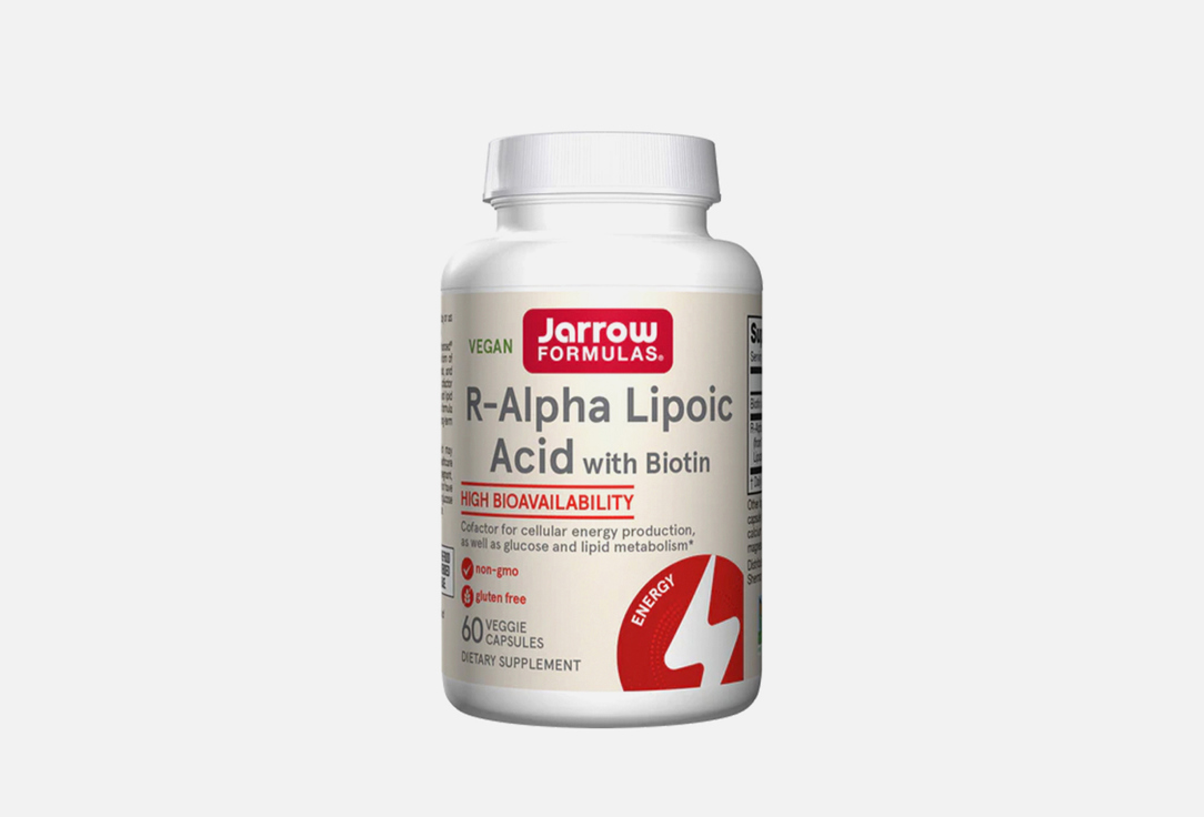 Антиоксидантный комплекс JARROW FORMULAS R-Alpha Lipoic Acid + Biotin 60 шт jarrow formulas mk 7 90 мкг 60 капсул