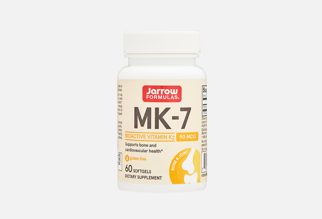 Витамин K2 JARROW FORMULAS MK-7 в капсулах 60 шт ресвератрол jarrow formulas 60 таблеток