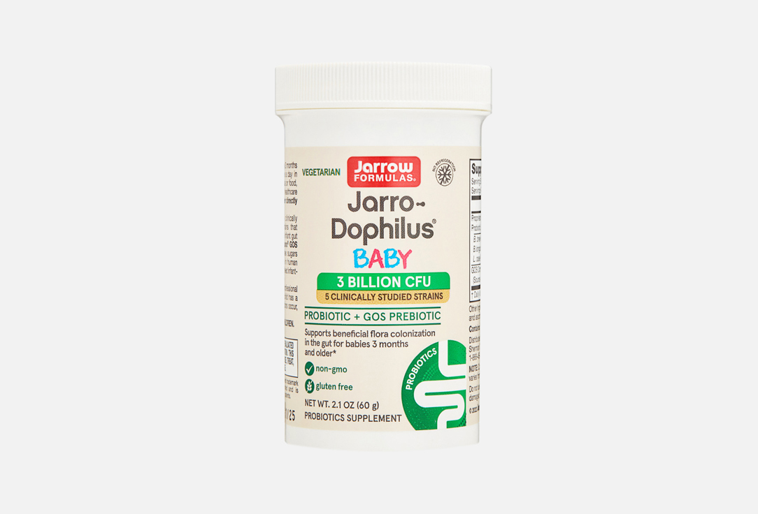 

Пробиотики для детей JARROW FORMULAS, Jarro-Dophilus Baby 3 billion CFU 60 г