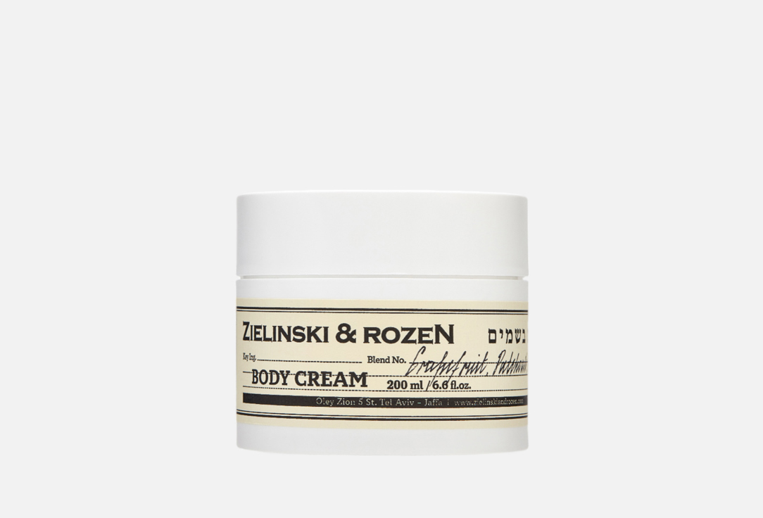 

Крем для тела ZIELINSKI & ROZEN, Grapefruit, Patchouli, White Rose 200 мл