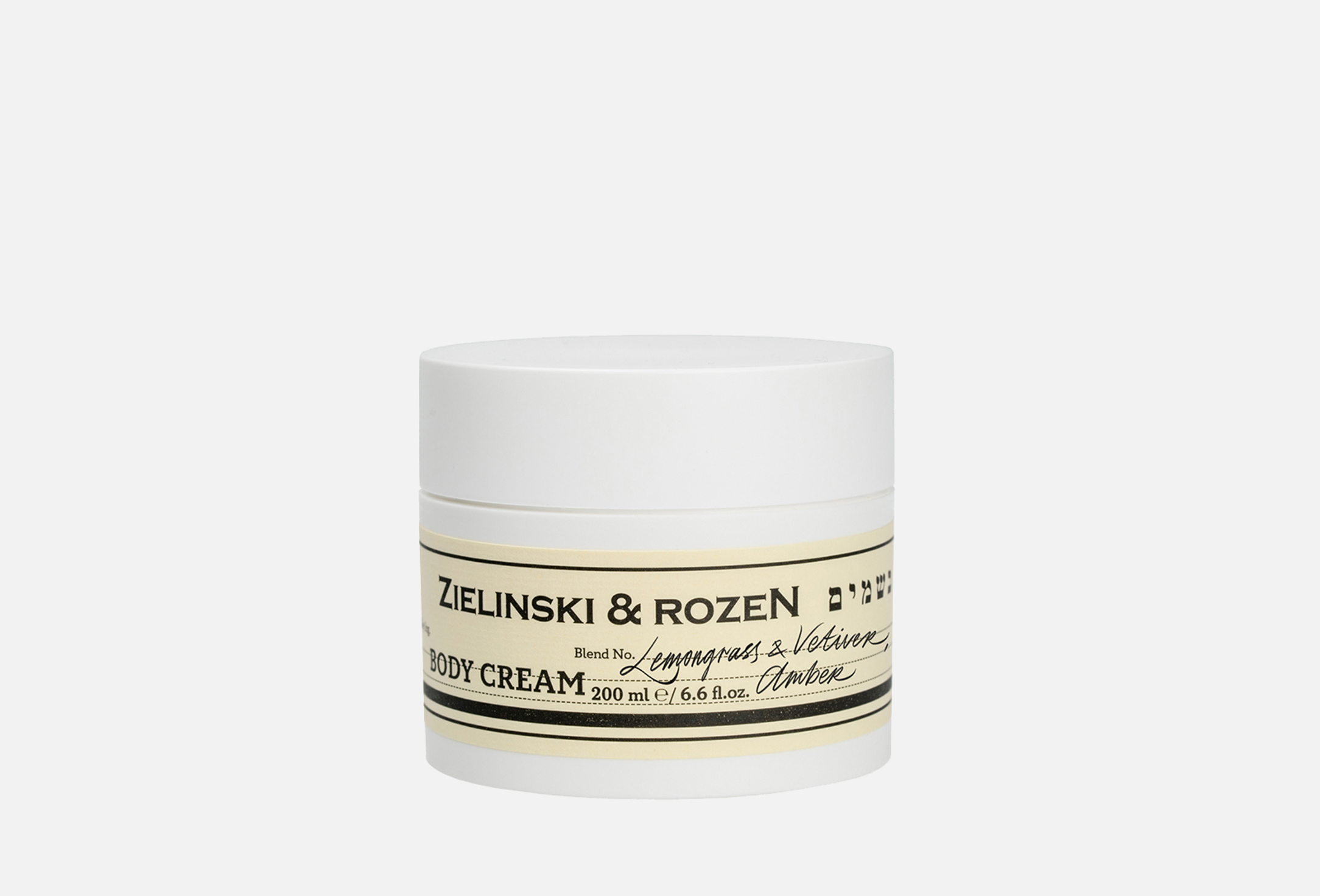 Zielinski & Rozen Крем для тела Lemongrass & Vetiver, Amber 200 мл
