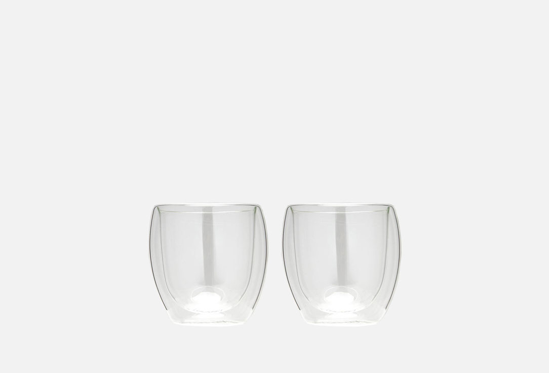 Набор стеклянных стаканов OLAFF С двойными стенками 250 мл набор стаканов идеал 6шт 250мл вода глад бесцв стекло