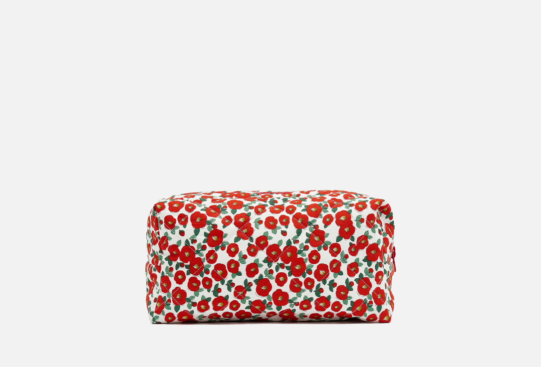 Изображение товара Косметичка хлопковая Adele for you красные маки компактная вместительная