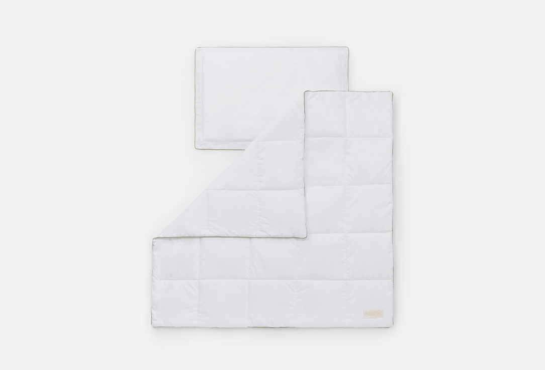 цена Комплект постельного белья HAPPY BABY Одеяло и наволочка, white