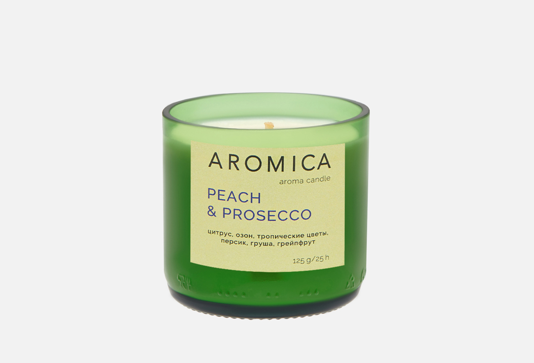 Изображение товара Свеча ароматическая в подсвечнике AROMICA Персик & Просекко