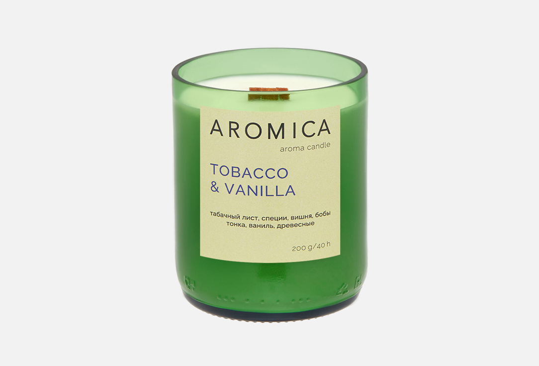Изображение товара Свеча ароматическая в подсвечнике AROMICA Табак & Ваниль