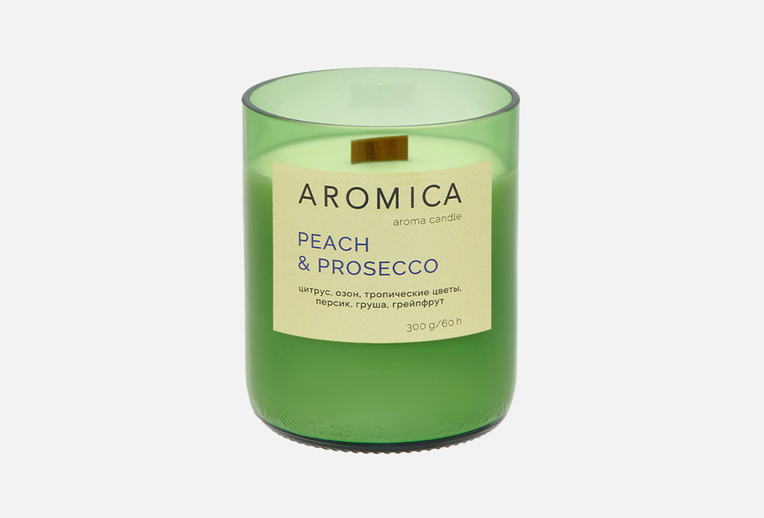 Изображение товара Ароматическая свеча Персик & Просекко AROMICA из соевого воска 300 г