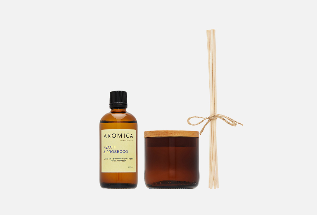 Изображение товара Дифузор АРОМИКА Персик & Просекко 100 мл для ароматизации помещения