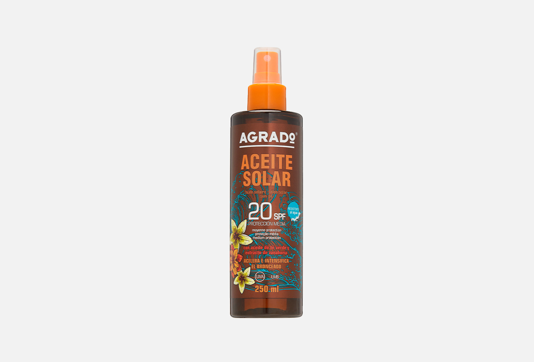 Солнцезащитное масло для загара SPF 20 AGRADO  Sun Oil 