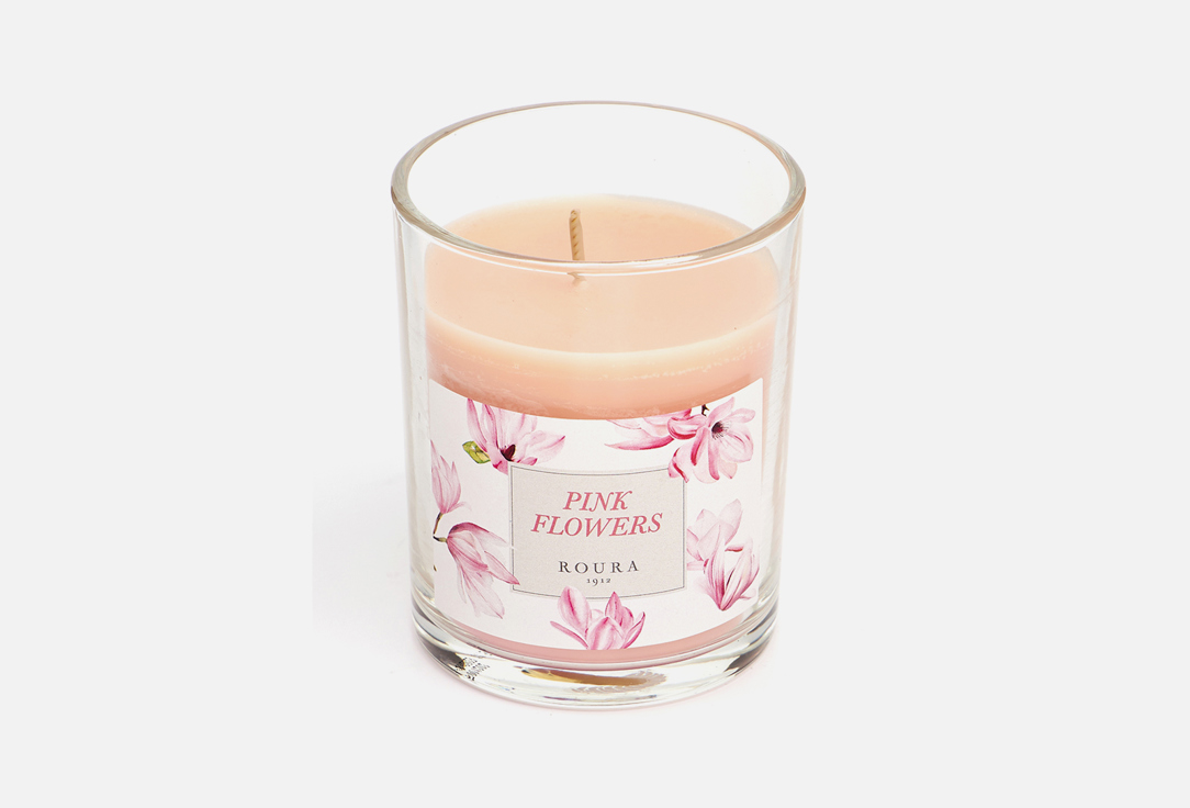 Ароматизированная свеча  Roura Pink flowers 