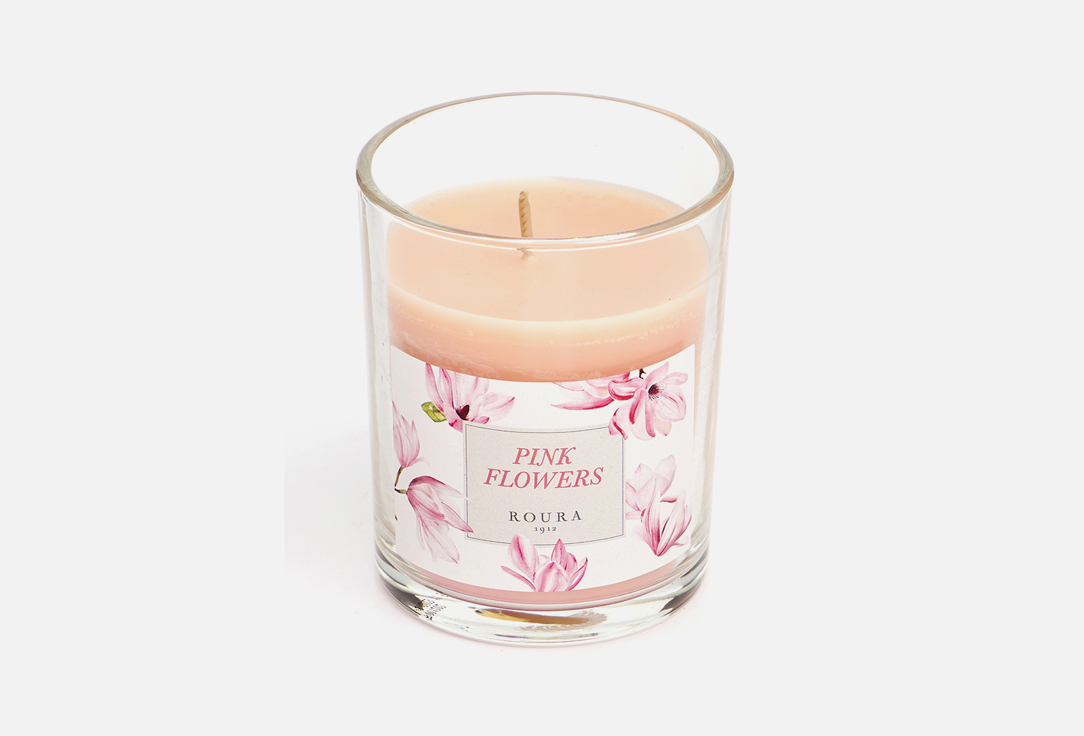 Ароматизированная свеча  Roura Pink flowers 