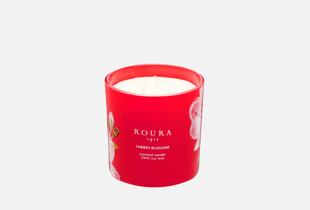 Парфюмированная свеча в стакане 3 фитиля Roura  Cherry 