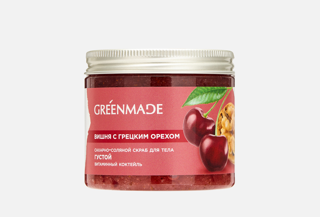 Изображение товара Сахарно-соляной скраб для тела Greenmade CHERRY&WALNUT