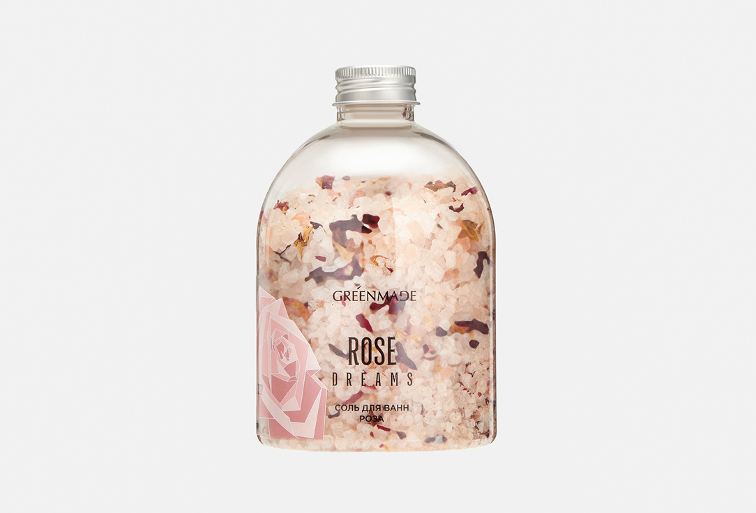 Соль для ванн GREENMADE ROSE DREAMS 500 г соль для ванны greenmade соль для ванн роза rose dreams с лепестками розы